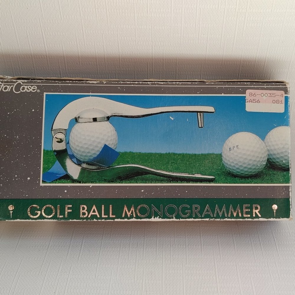 VINTAGE Golf Ball Monogrammer Tool STAR CASE Golf Ball Marker Dispute Resolution